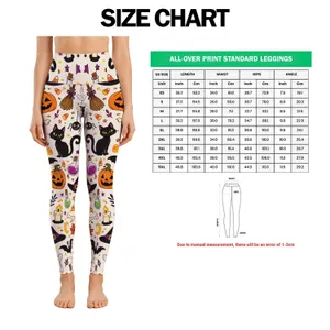 Witch Hats, Pumpkins, Black Cats And Ghosts For Halloween Party Style Leggings