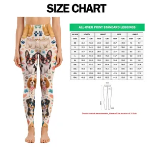 Quirky Puppy Faces With Colorful Spots For Playful Weekend Outings And Dog Lovers Leggings