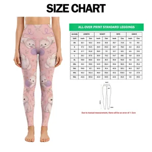 Kawaii Kitten And Yarn Ball Motifs For Cozy Yoga And Pilates Sessions Leggings