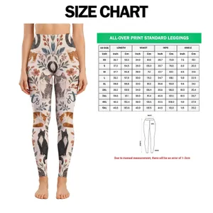 Whimsical Cats for Yoga, Pilates, Commuting and Everyday Outings for Feline Lovers Leggings