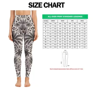 Leopard Spots And Palm Trees For Yoga, Pilates, Travel And Everyday Women's Style Leggings