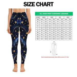 Golden Stars on Midnight Navy for Yoga, Pilates, and Everyday Active Lifestyle Leggings