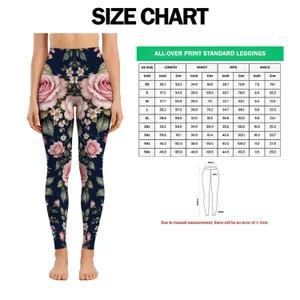 Pink Rose Blossoms for Yoga, Gym Training, and Everyday Activewear Lifestyle for Women Leggings
