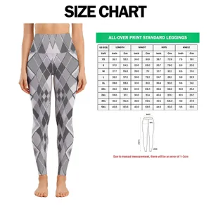 Silver Gray Diamond Geometry for Yoga, Pilates and Everyday Studio Style for Women Leggings