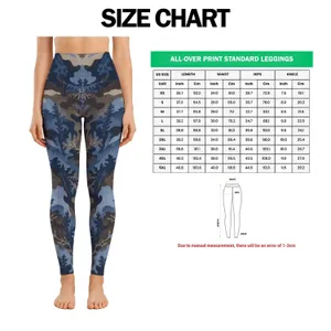 Blue Brown Camo Tones for Yoga, Pilates, and Everyday Activewear for Active Women Leggings