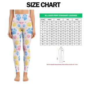 Pastel Colorful Paw Prints for Yoga, Pilates, and Everyday Activewear Leggings