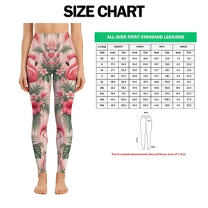 Elegant Pink Flamingos with Blush Stripes for Yoga, Running, and Everyday Activewear Leggings