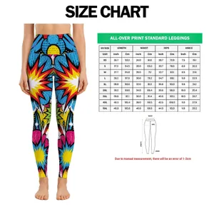 Vibrant Pop Art Comic Explosions For Playful Studio Workouts And Everyday Streetwear Leggings