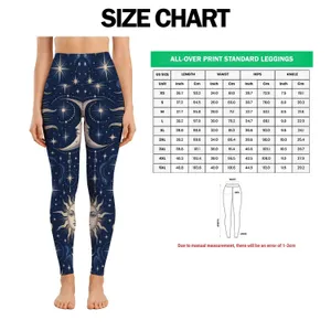 Vintage Celestial Sun Moon Stars for Yoga Running and Everyday Wellness Leggings