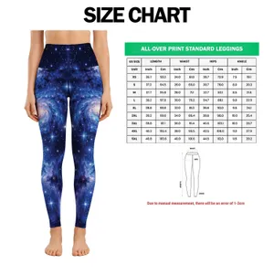 Deep Blue Starlit Cosmos for Pilates, Gymnastics and All-Season Fitness Training Leggings