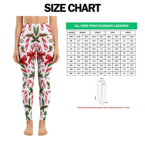 Red Green And White Candy Canes For Festive Christmas Celebrations And Cozy Winter Days Leggings