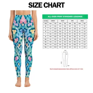 Pastel Aqua Leopard Spots for Colorful Gym Sessions and Everyday Active Style Leggings