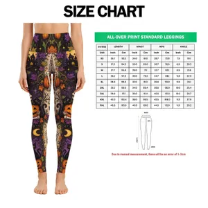 Whimsical Skeletons and Jack-o'-Lanterns for Halloween Parties and Autumn Night Celebrations Leggings