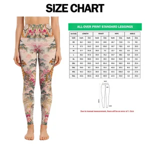Tiger And Wildflower Tapestry For Yoga, Pilates And Everyday Style Leggings