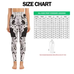 Black And White Cat Motifs For Yoga, Pilates, And Everyday City Outings For Cat Lovers Leggings