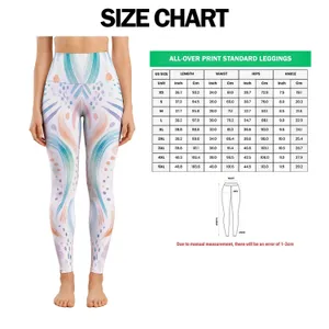 Pastel Abstract Brushstrokes for Yoga, Pilates, and Everyday Studio-to-Street Style Leggings