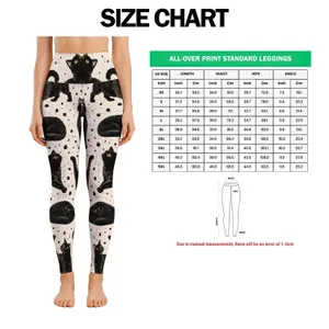 Black Cat Scatter for Yoga, Pilates and Everyday Casual Style for Cat Lovers Leggings