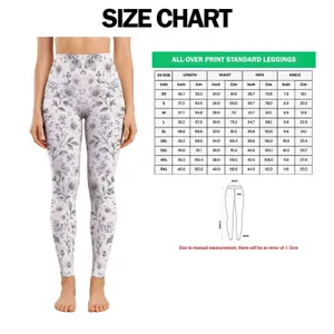 Ivory Silver Ditsy Blossoms for Yoga, Pilates, and Everyday Studio-to-Street Activewear Leggings