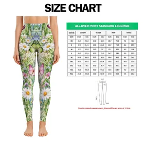 Daisy Butterfly Meadow for Yoga, Pilates, Commuting and Everyday Activewear for Women Leggings