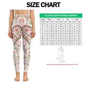 Pink Floral Heart Motif for Yoga, Pilates and Everyday Wellness Sessions for Women Leggings