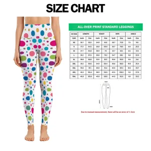 Colorful Polka Dot Motifs for Yoga, Pilates, and Everyday Activewear Style for Women Leggings
