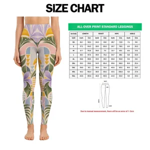 Geometric Tropical Florals for Yoga, Pilates and Everyday Active Living for Active Women Leggings