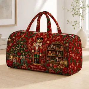 Nutcracker, Christmas Tree and Toy Shop for Festive Holiday Travel and Gifting Season Quilted Weekend Bag