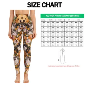 Playful Cat And Dog Faces For Yoga, Pilates, Gym Sessions And Everyday City Outings Leggings