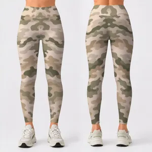 Muted Desert Camouflage for Yoga, Pilates, and Everyday Outdoor Style Leggings