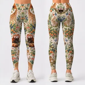 Whimsical Woodland Animals for Yoga, Pilates, Travel and Everyday Nature-Loving Style Leggings