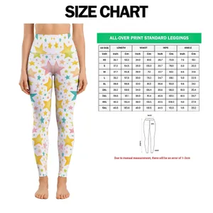 Pastel Celestial Stars for Yoga, Pilates and Everyday Wear for Women Leggings