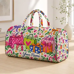 Colorful Gift Bags, Bows and Stars for Festive Holiday Shopping and Weekend Getaways Quilted Weekend Bag
