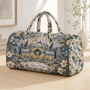 Blue Butterfly Conservatory Blooms for Winter Getaways and Garden-Loving Travelers Quilted Weekend Bag