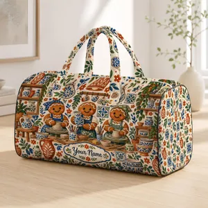 Gingerbread Pottery Studio Art for Creative Weekend Getaways and Artisan Gift Lovers Quilted Weekend Bag