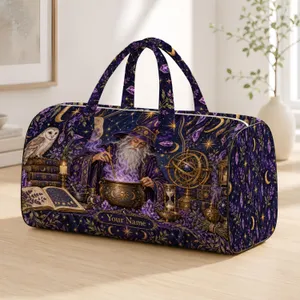 Celestial Wizard Alchemy Stars for Enchanted Weekend Getaways and Fantasy Lovers Quilted Weekend Bag