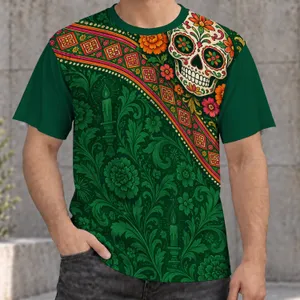 Sugar Skull And Marigolds For Day Of The Dead Festival Celebrations And Gatherings All-over Print Unisex T-shirt