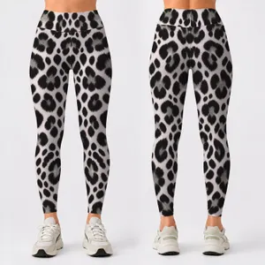 Black And White Leopard Spots For Spring Outfits And Everyday Casual Style For Women Leggings