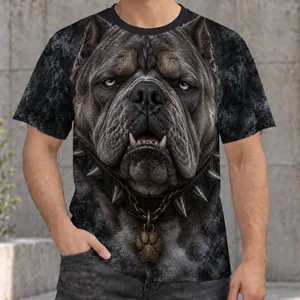 Intimidating Bulldog Portrait for Bold Streetwear Style and Devoted Dog Lovers Everywhere All-over Print Unisex T-shirt