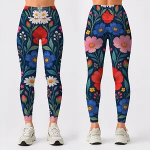 Vibrant Wildflower Blooms For Sunny Garden Strolls And Colorful Weekend Outings All Season Leggings
