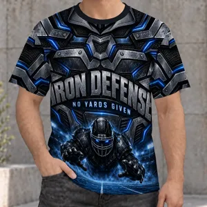 Futuristic Football Armor for Game Day, Training and Year-Round Athletic Fan Style All-over Print Unisex T-shirt
