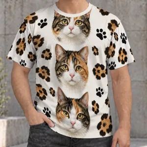 Calico Cat Faces With Leopard Spots for Playful Everyday Style and Cat Lovers All-over Print Unisex T-shirt