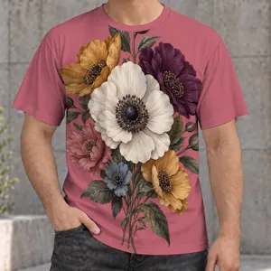 Vintage Botanical Bouquet for Everyday Outings and Romantic Weekend Nature Lovers All-over Print Unisex T-shirt