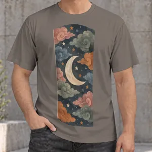 Dreamy Moon and Swirling Clouds for Relaxed Nights, Casual Outings and Gift Giving All-over Print Unisex T-shirt