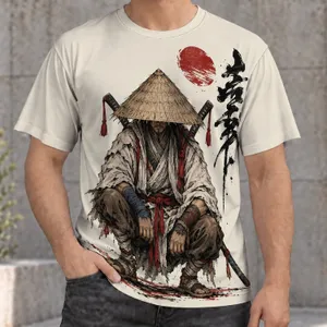 Japanese Samurai Warrior for Streetwear and Everyday Urban Style Unisex Gift All-over Print Unisex T-shirt