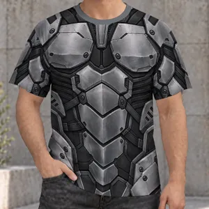 Silver Futuristic Armor Style for Cosplay, Conventions And Everyday Sci-Fi Fans All-over Print Unisex T-shirt