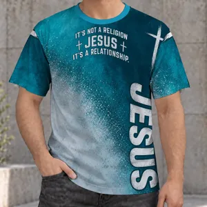 Christian faith message Jesus lettering Christian Cross And Jesus Message For Everyday Faith All-over Print Unisex T-shirt