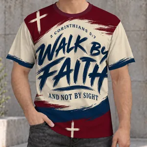 Faith Over Sight Scripture Message for Church, Worship, and Everyday Christian Living All-over Print Unisex T-shirt