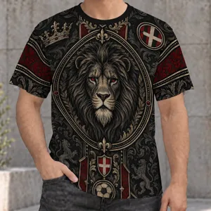 Ornate Lion Football Crest for Match Day and Passionate Supporters All-over Print Unisex T-shirt