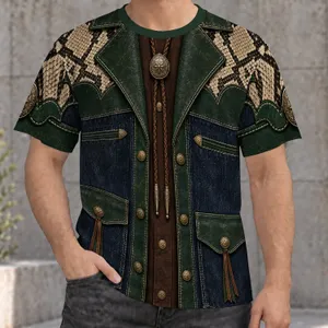 Western Patchwork Jacket And Bolo Tie Look For Rodeo Nights And Casual Weekends All-over Print Unisex T-shirt