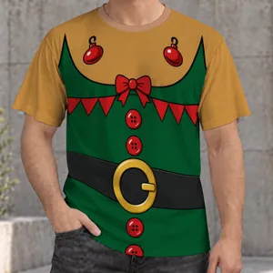 Elf Costume Details for Christmas Parties and Festive Holiday Gatherings for Men All-over Print Unisex T-shirt